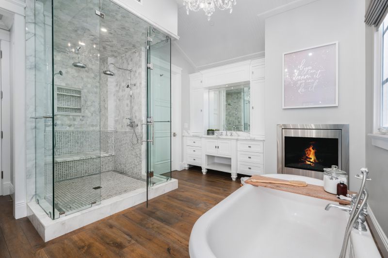 Luxurious walk-in shower