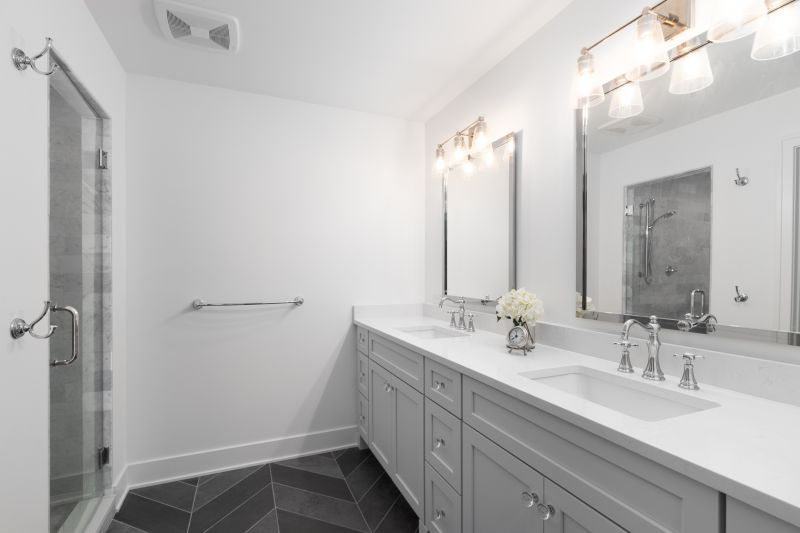 Contemporary vanity and lighting
